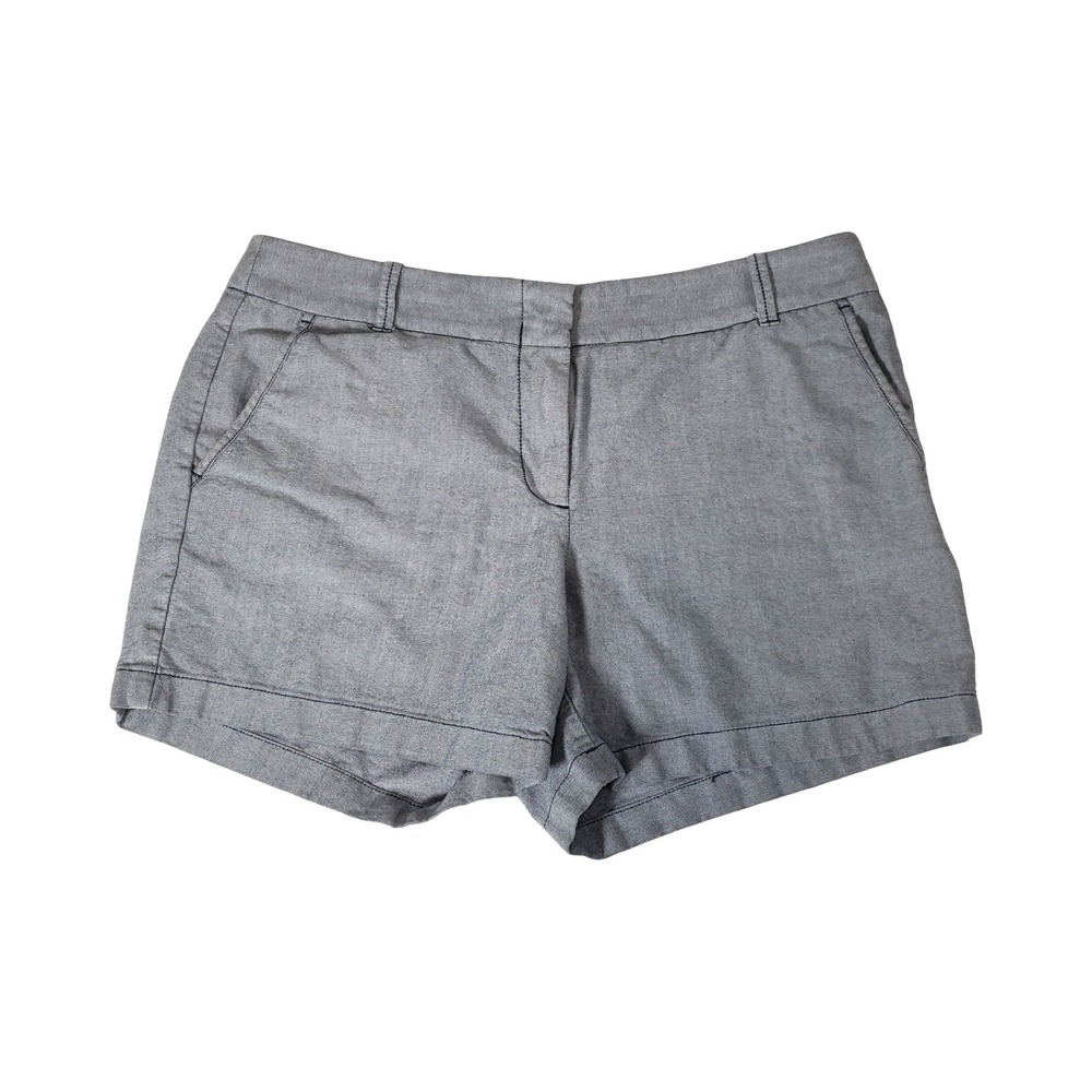 J.Crew Womens Blue White Micro Pattern Cotton Chino Shorts Size 10